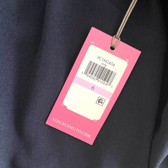 NWT! Vince Camuto Textured Scuba Bodycon Dress In Navy - Picture 7 of 7